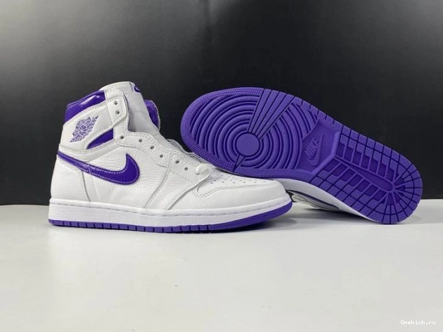 One Kick HIGH AIR CD0461-151 JORDAN PURPLE 1 RETRO COURT 0729